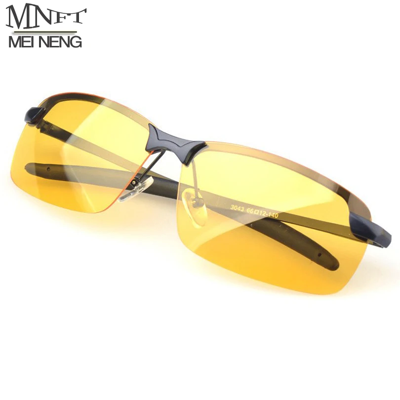 

MNFT Men's Silver/Black Alloy Frame Driving Outdoor Sport Fishing Glass Night Version