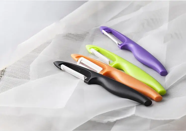 1PC Antioxidant Ceramic Potato Peeler Parer Vegetable Fruit Carrot Peeler Cutter Parer Multi-Color Handle Kitchen Gadget OK 0781