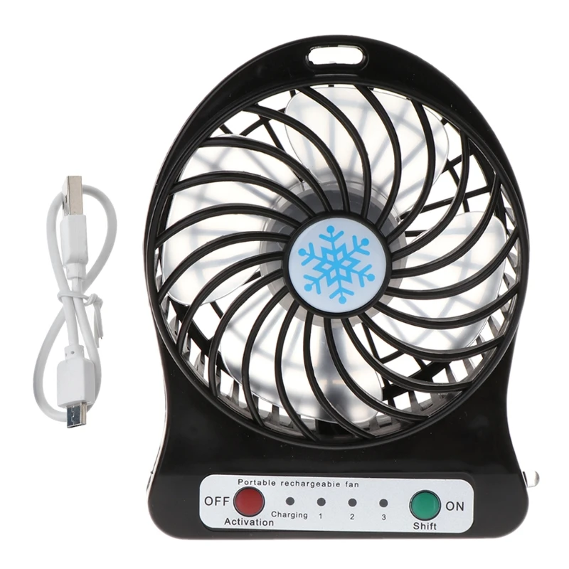 USB Handheld Portable Fan Mini Desktop Fan Portable Battery Powered Fan for Home Office Car Outdoor Travel