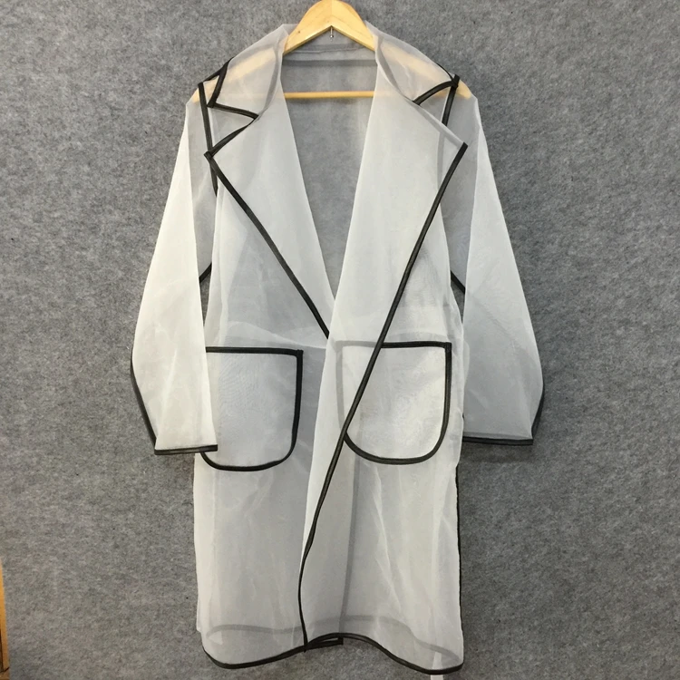 Customize!!The white perspective organza is transparent and easy to protect the trench, the original designer men's wear brand.