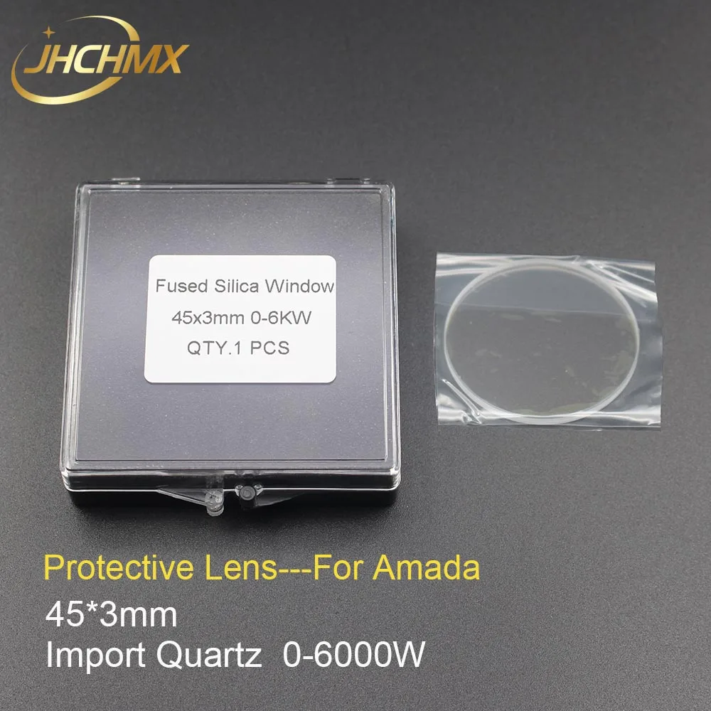 JHCHMX High Power Fiber Laser Protective Lens/Windows 45*3mm Import Quartz For 0-6KW Amada Fiber Laser Welding Cutting Machines