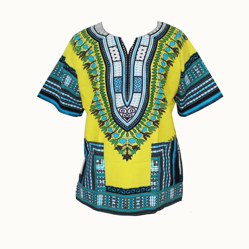 Vestido Dashiki de talla grande para hombre y mujer, diseño Floral africano, estampado tradicional africano, 2016 XXXL