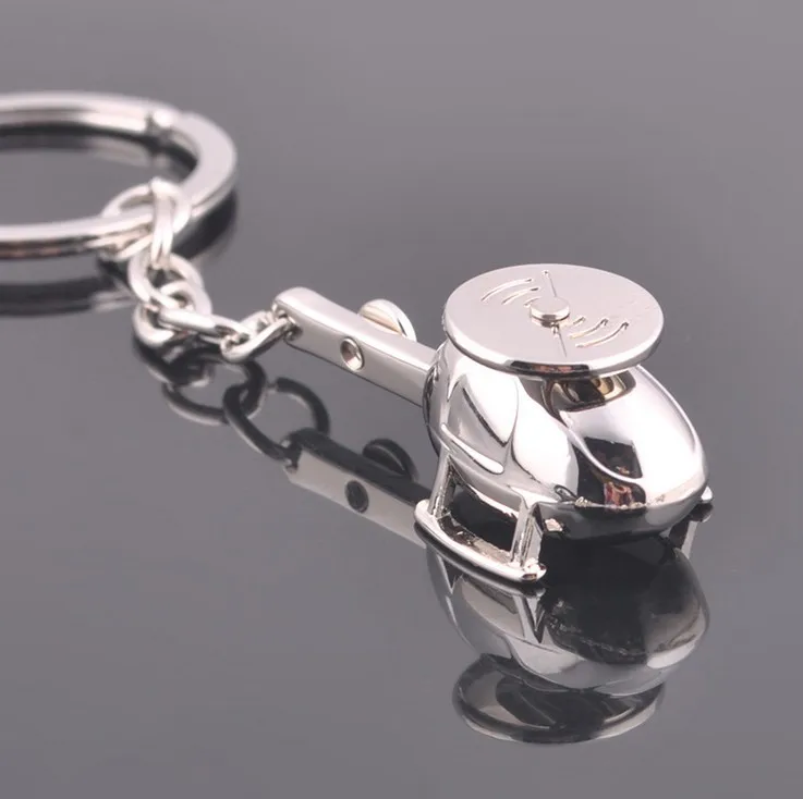 Metal Helicopter Car Key Ring