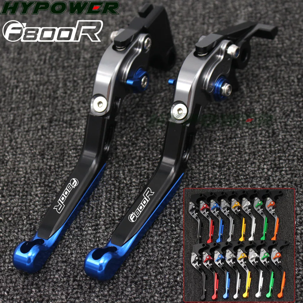 With Logo Blue CNC Adjustable Motorcycle Brake Clutch Levers For BMW F800R F 800R 2009-2017 2010 2011 2012 2013 2014 2015 2016