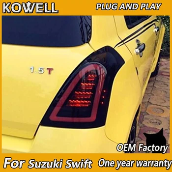 KOWELL Car Styling for Suzuki Swift Tail Lights 2005-2014 Swift Taillights Rear DRL Fog Brake Turn Signal Reversing