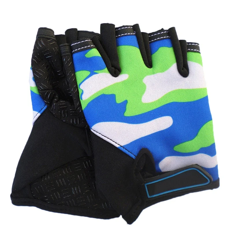 Children's Boy And Girl Cycling Half Finger Bicycle Gloves High Elastic Non-slip Child Bike Gloves Riding Equipment