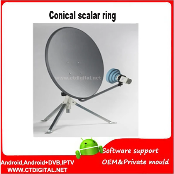حامل حلقي مخروطي الشكل من الألومنيوم على شكل c ، بدون lnb ، مجموعة من هوائيات أطباق الأقمار الصناعية الأوفست