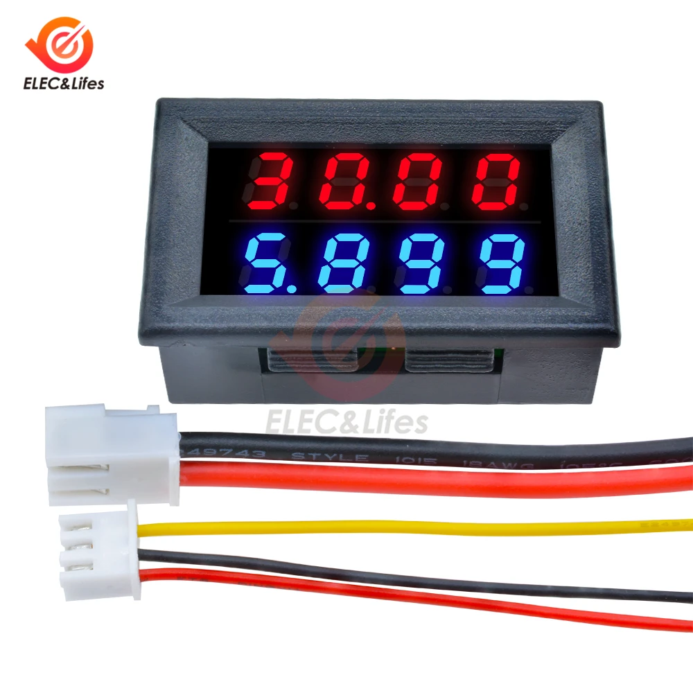 DC 0-100V 0-200V 10A Digital Voltmeter Ammeter Car Motorcycle Voltage Current Meter Detector dual Led display Volt Monitor Panel