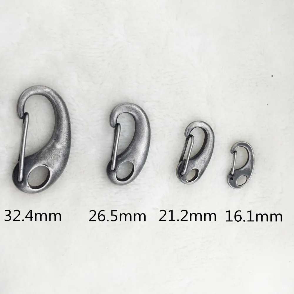 Vintage 316L Stainless Steel Lobster Clasps Hooks Connectors Charms For Leather Bracelet Jewelry Making Findings DIY