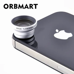 ORBMART 2 in 1 Magnetic Detachable Wide Angle + Macro Lens Camera Lens For iPhone 4 4s 5 5s 6 Plus 6s Samsung I9300 Note 2 S4