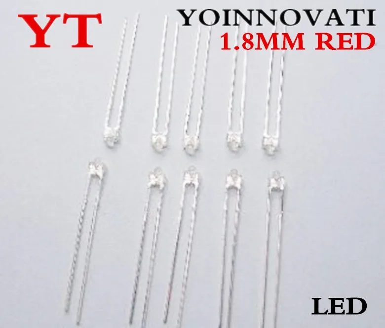  100pcs/lot F1.8 F1.8MM 1.8MM DIP LED 1.8 water clean White 3.0-3.2V 20mA Best quality.