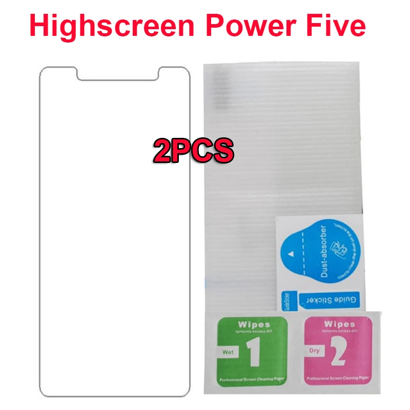 2PCS Tempered Glass for Highscreen Power Five Protective Film Screen Protector for Highscreen Power Five 5.0