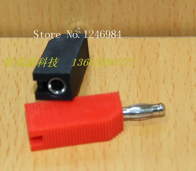 

[SA]M4 banana plug test head red black power connector adapter type A-1119--100PCS/LOT
