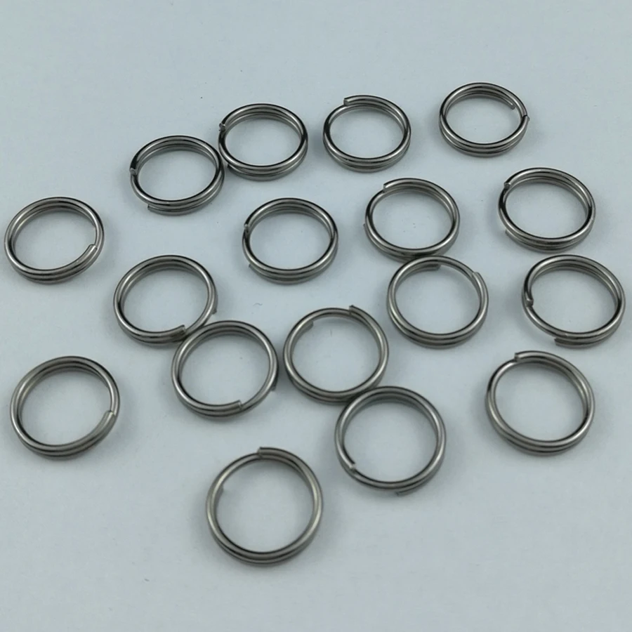 30PCS EDC Camping 10mm Keyring Metal Split Circle Charm Key Ring for Key Flashlight Multi-Tool Accessories J079