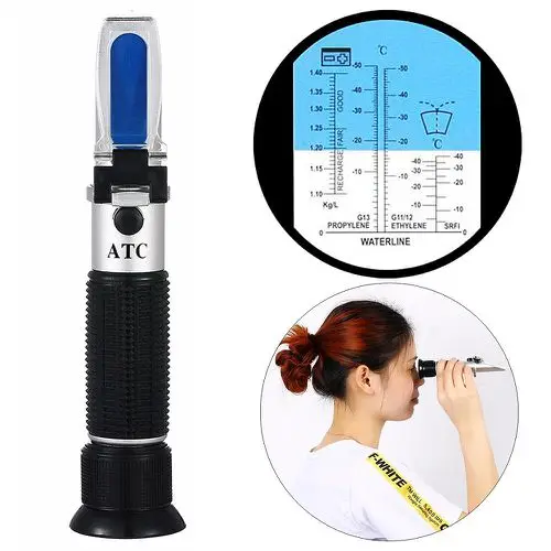 Battery Refractometer Antifreeze Freezing Point Refractometer Battery Fluid Hydrometer Detergent Freezing Point Tester