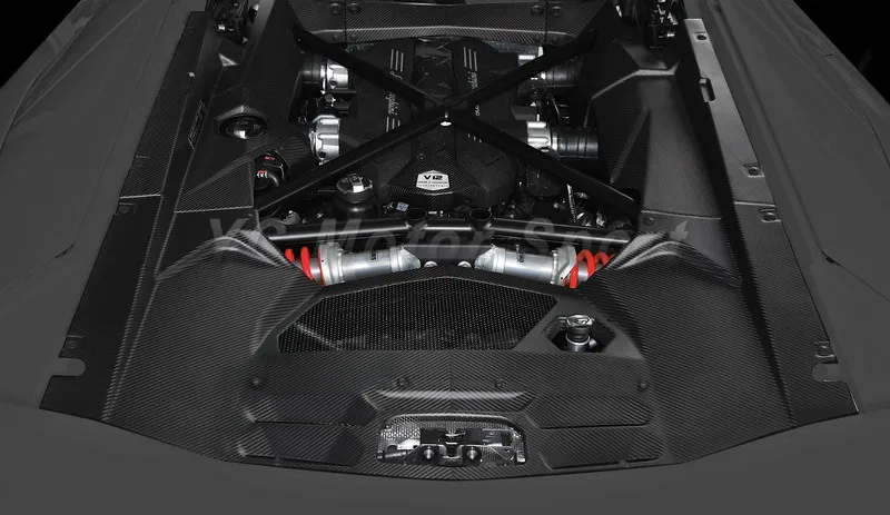 Car Accessories Dry Carbon Fiber Interior Trim Cover Fit For 2011-2014 Aventador LP700 Engine Bay Panel Set