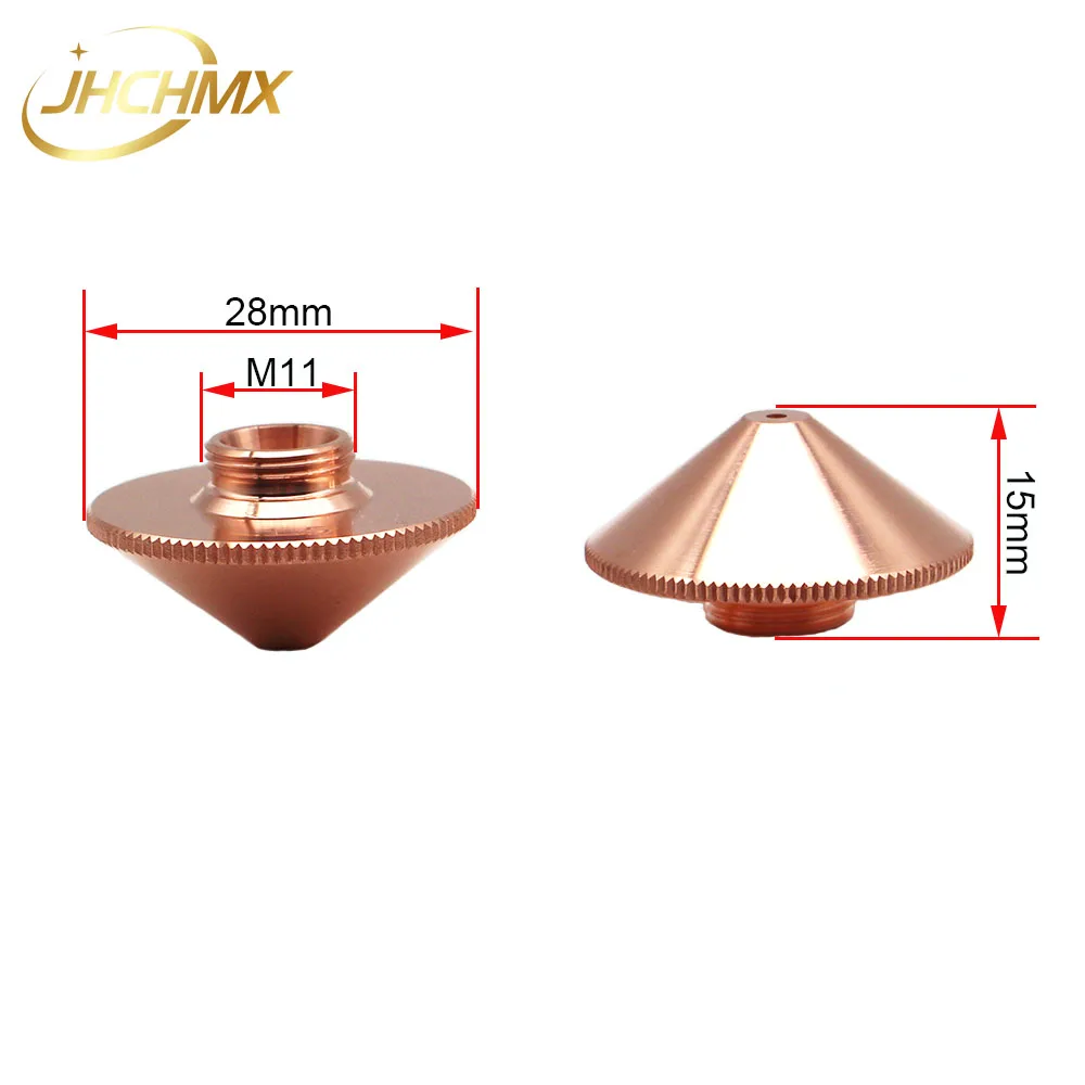 JHCHMX Laser Nozzles Dia.28mm H15 M11 Single Layer Caliber 0.8-4.0mm P0591-571-0001 for Precitec WSX Han's  Factory Wholesale