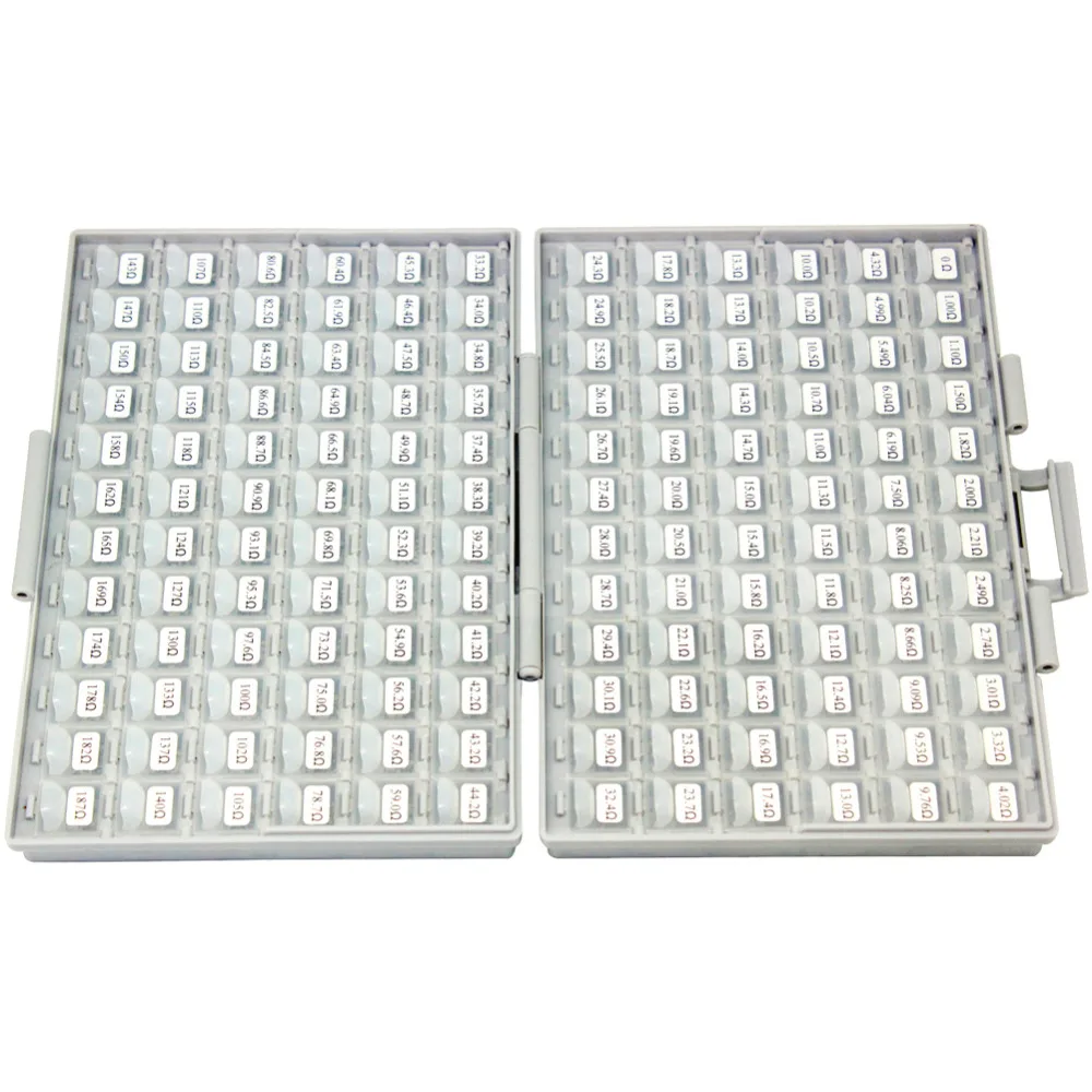 AideTek SMD SMT 0805 1% E96 Resistor Kit 491 Values 100pc/value 4 BOX-ALL ROHS resistor storage box plastic part box R08E96100