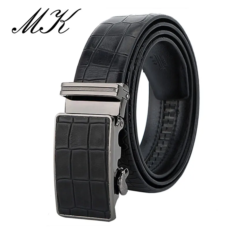 MaiKun Men's Automatic Belts For Men Leather Belt For Business Casual Crocodile Pattern Belt