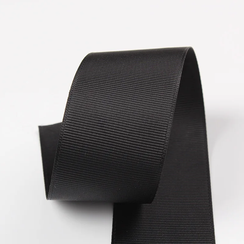 50mm Plain Grosgrain Ribbons polyester DIY headwear garment accessories white black 10yards ( 9meters )/lot manual bowknot DIY