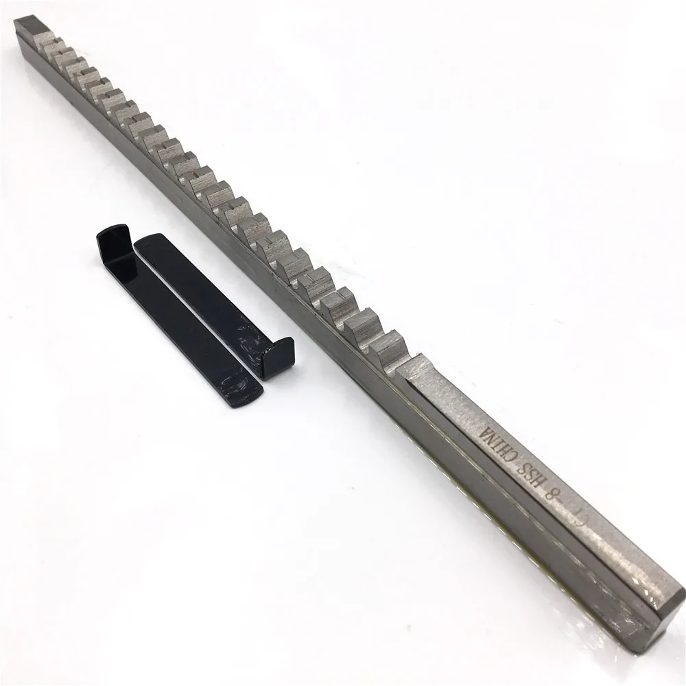 8mm C Push-Type Keyway Broach with Shim Metric Size High Speed Steel for CNC Cutting Metalworking Tool