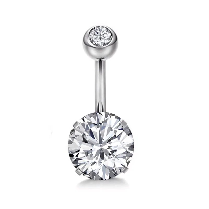 1pc High Crystal Dangle Surgical Steel Naval Ring Waterdrop Butterfly Belly Button Rings Sexy Belly Bar Body Piercing Jewelry