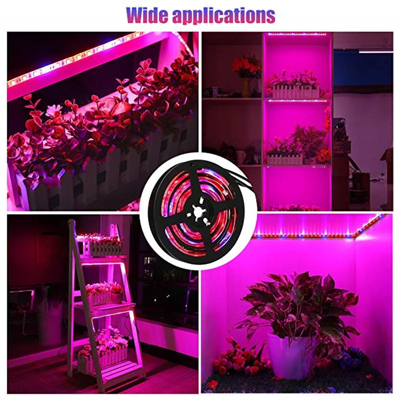 5 M LED Phyto Lamps Full Spectrum LED Strip Light 300 LEDs 5050 Chip LED Fitolampy Grow Lights For Greenhouse Hydroponic plant