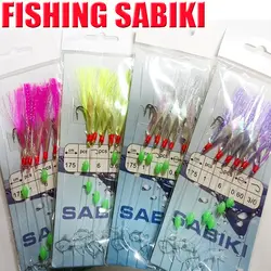 2022FISHING SABIKI 12kinds luminous bean fishing hooks ocean fly saltwater bait rings good SABIKI fishing tools