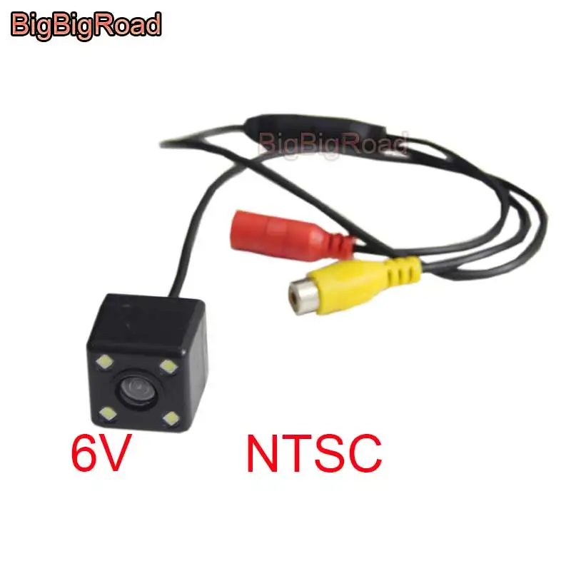 BigBigRoad 6V  /  12V HD CCD Backup Reverse Rear View Parking Camera Without Holder And Video Power Wire Night Vision PAL / NTSC