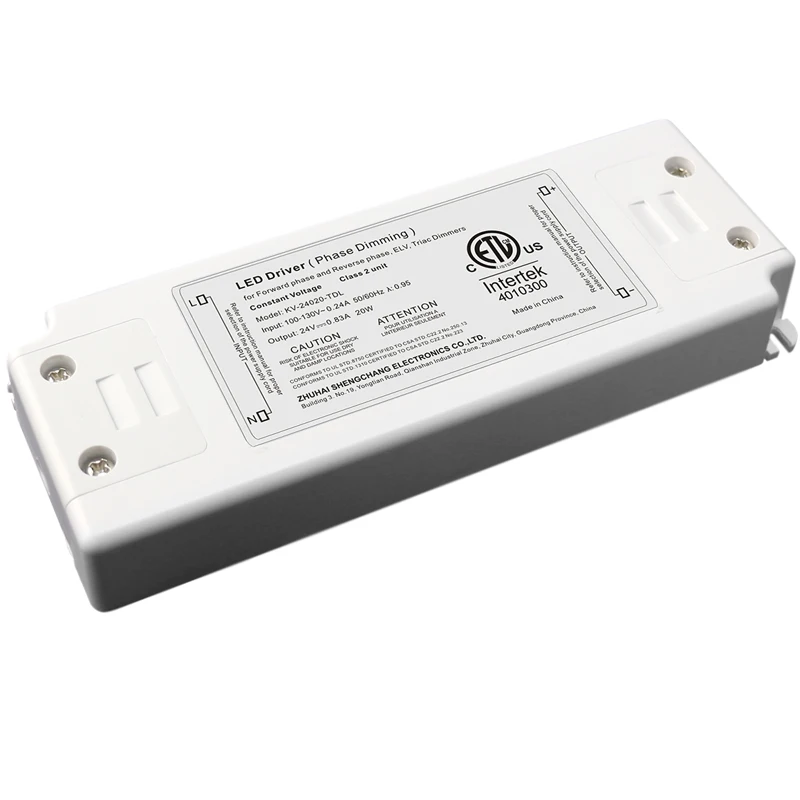 

24V 20W triac dimmable constant voltage 20w led driver power supply led lighting transformers DC24v,AC90-130V / AC180-250V input