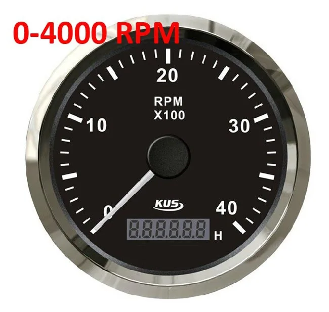 85mm tachometer 4000rpm 12v 24v for vehienlar motorcycle auto car boat marine sailing yatch truck instrument gauge accessories