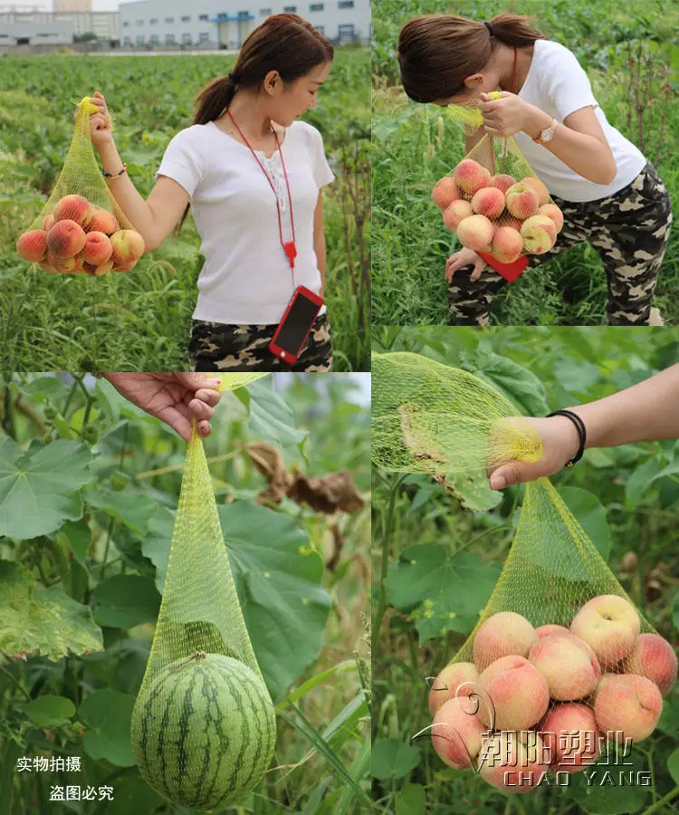 100pcs Aquatic fruit packing pockets of mesh bag to receive a net Food packaging net Household gardening mesh net And net buckle