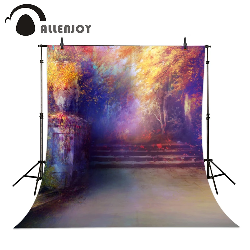 

Allenjoy photographic background Gold leaves beautiful fairyland children colorful Photophone for a photo shoot for photo studio