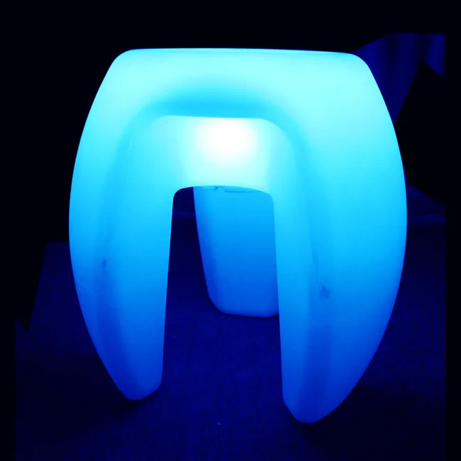 Outdoor waterproof 40cm Glowing Rechargeable luminous cube led coffee bar chair barstools remote control free shipping 4pcs/Lot