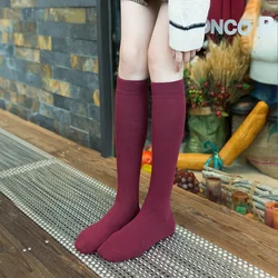 8 Colors Socks for Women Cotton Fall Winter Long Socks Harajuku Female Casual Trick Warm Student Ladies Solid Color Sox 2024