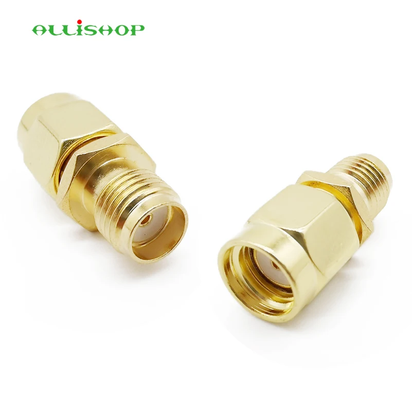 Allishop Rf Sma Connector Sma Vrouwelijk Naar Rp Sma Male Plug Connectors Adapter Vergulde Rechte Coax Rf Adapters