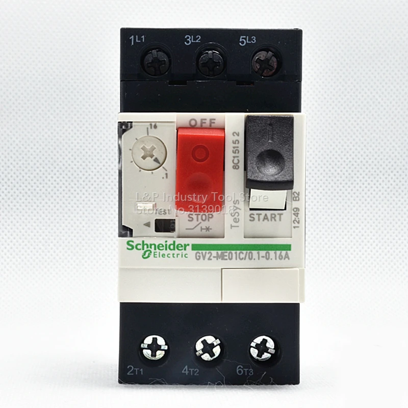 

100% New Original Schneider GV2ME01 C Motor Circuit Breaker GV2ME01C 0.1-0.16A Push Button 3P Thermal Magnetic Type