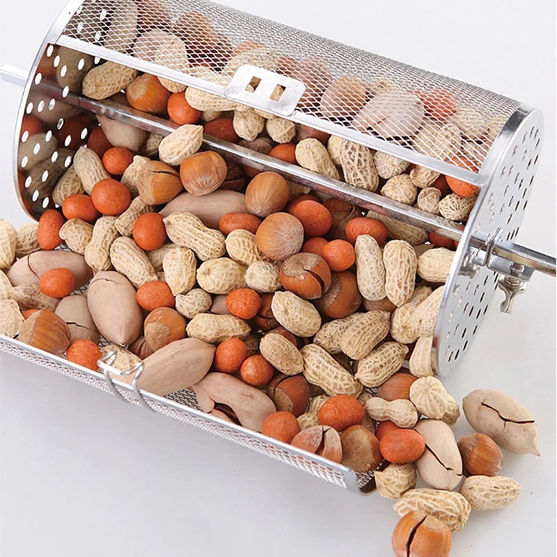 Stainless Steel Roast Cage Oven, Grilled Basket, Rotary Oven Mesh, Barbecue Roasted Coffee Bean Nut, Walnut Roaster, Baking Tool