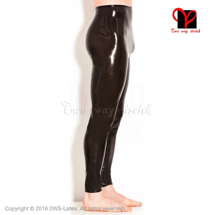 Black Sexy Long Latex Leggings Rubber Pants Latex Trousers bottoms jean plus size plain XXXL pencil pants KZ-075