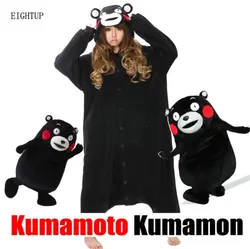 Kigurumi Cartoon Animal Black Kumamon Bear Onesie Unisex Adult Pajamas Cosplay Costumes Pyjamas Kumamoto Sleepsuit Sleepwear