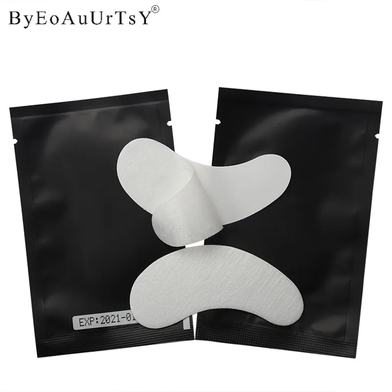 50/100/200 pairs New Black Paper Patches Eyelash Under Eye Pads Lash Eye lash Extension Paper Patches Eye Tips Sticker Wrap Tool