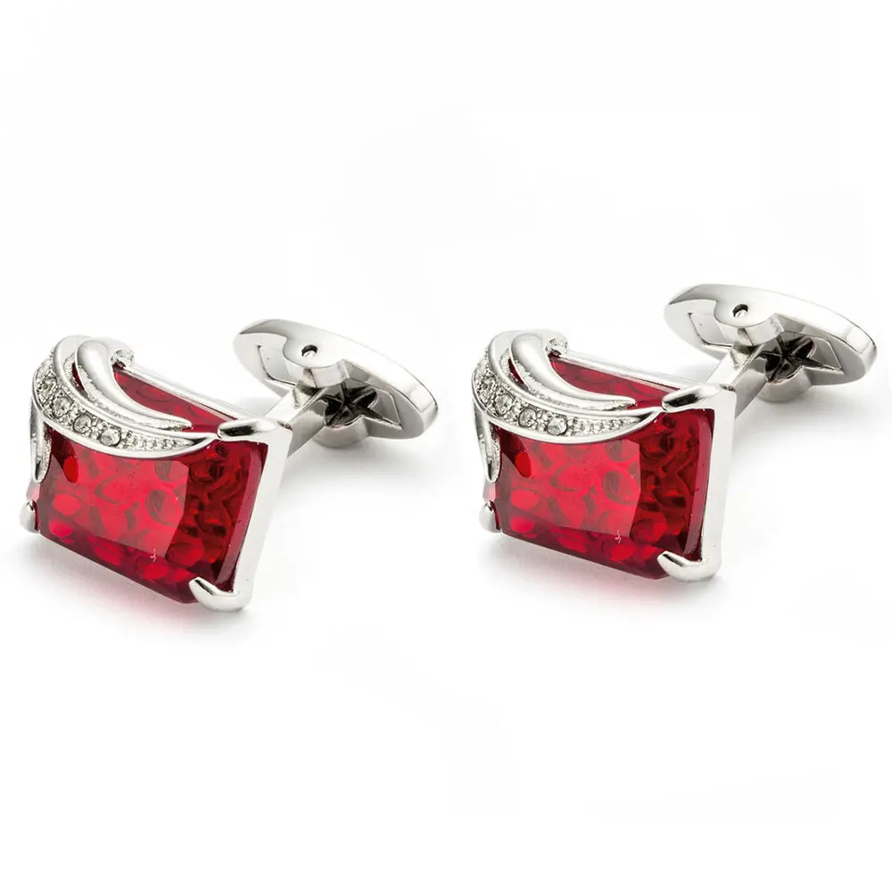 VAGULA Classic Cufflinks Luxury gift Party Wedding Suit Shirt Gemelos Jewelry Buttons Angel Wing Design Crystal Cuff links 162