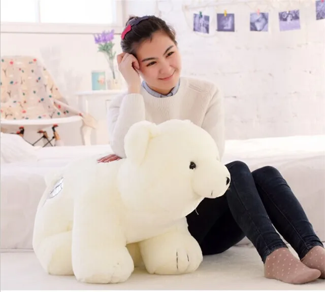 

large 75cm white bear toy standing polar bear plush toy throw pillow ,birthday gift h974