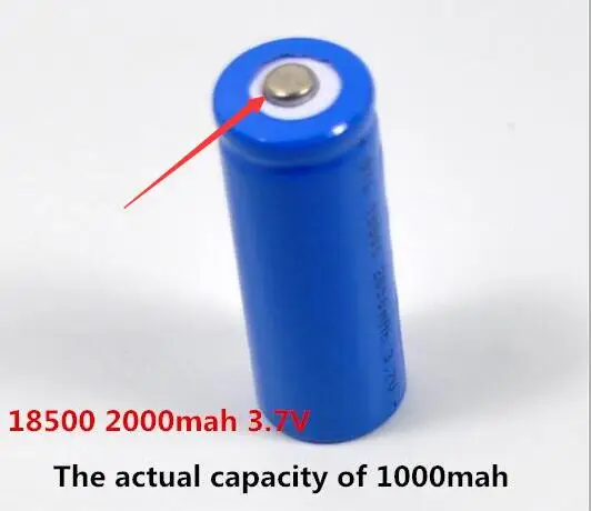 NEW battery 18500 3.7V 1000mah Rechargeable lithium battery Diameter 18mm Height:50mm(+-0.05) Li-ion batteries