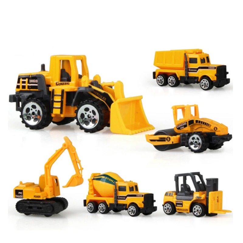 8 Styles  Baby Engineering Cars Toy Boys Girls Imitation Inertial Engineering Car Children Toy Alloy Excavator Gift 2018 New Toy