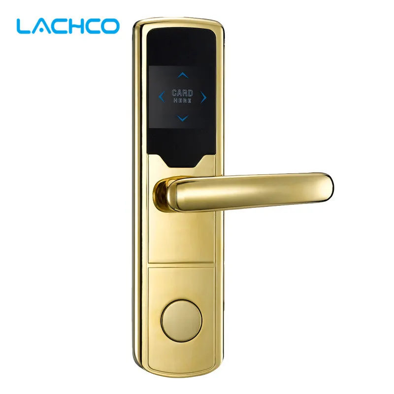 

LACHCO Electronic Card Door Lock Smart Digital Card Lock For Home Hotel Office Room Free-Style Handle L16043SG