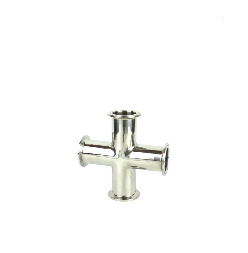 

Sanitary Tri Clamp 4 Way Cross Pipe Fitting Stainless steel 304