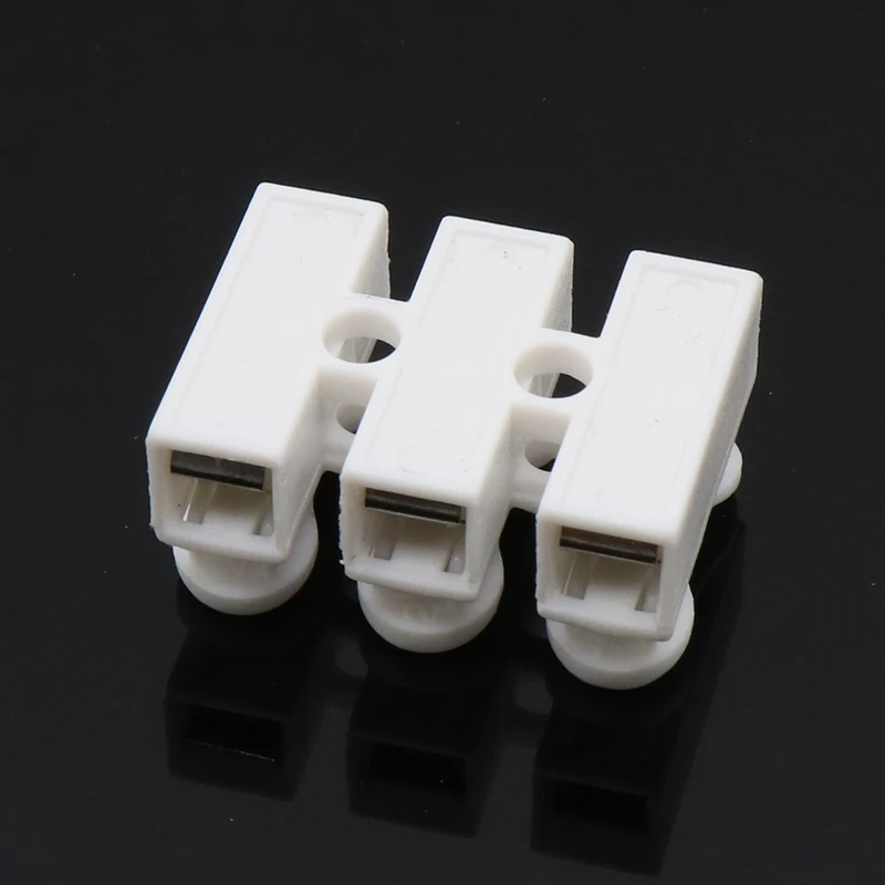 10x3P 2PSpring Connector LED Strip Light Wire Connecting No Welding No Screws Quick Connector cable clamp Terminal Block 2 3 Way