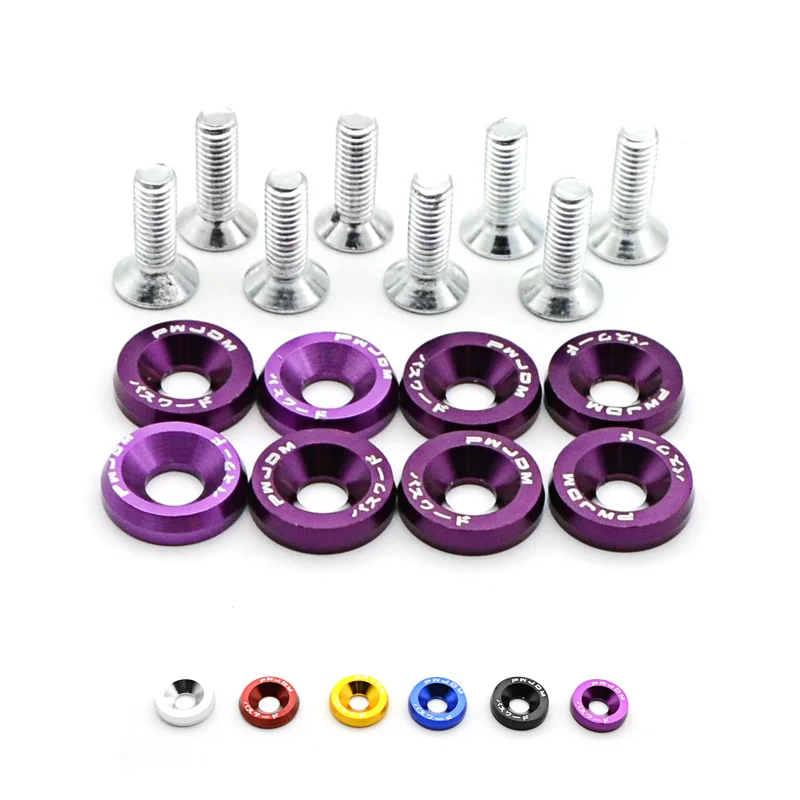 Aluminum Fender Washers kit 1set=8pcs washers and bolt FS-JDM 03