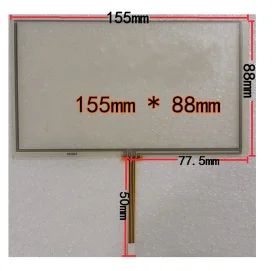 

10pcs/lot 155*88 new 6.2 inch GPS vehicle-mounted navigation resistive handwritten touch screen